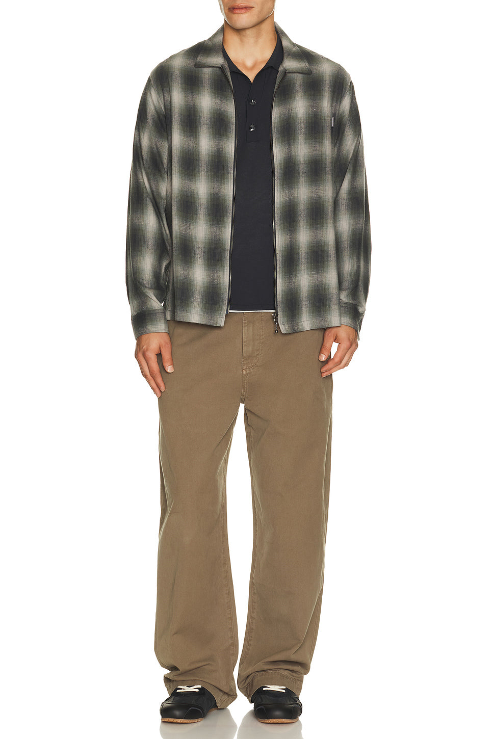 Nep Check Zip Shirt