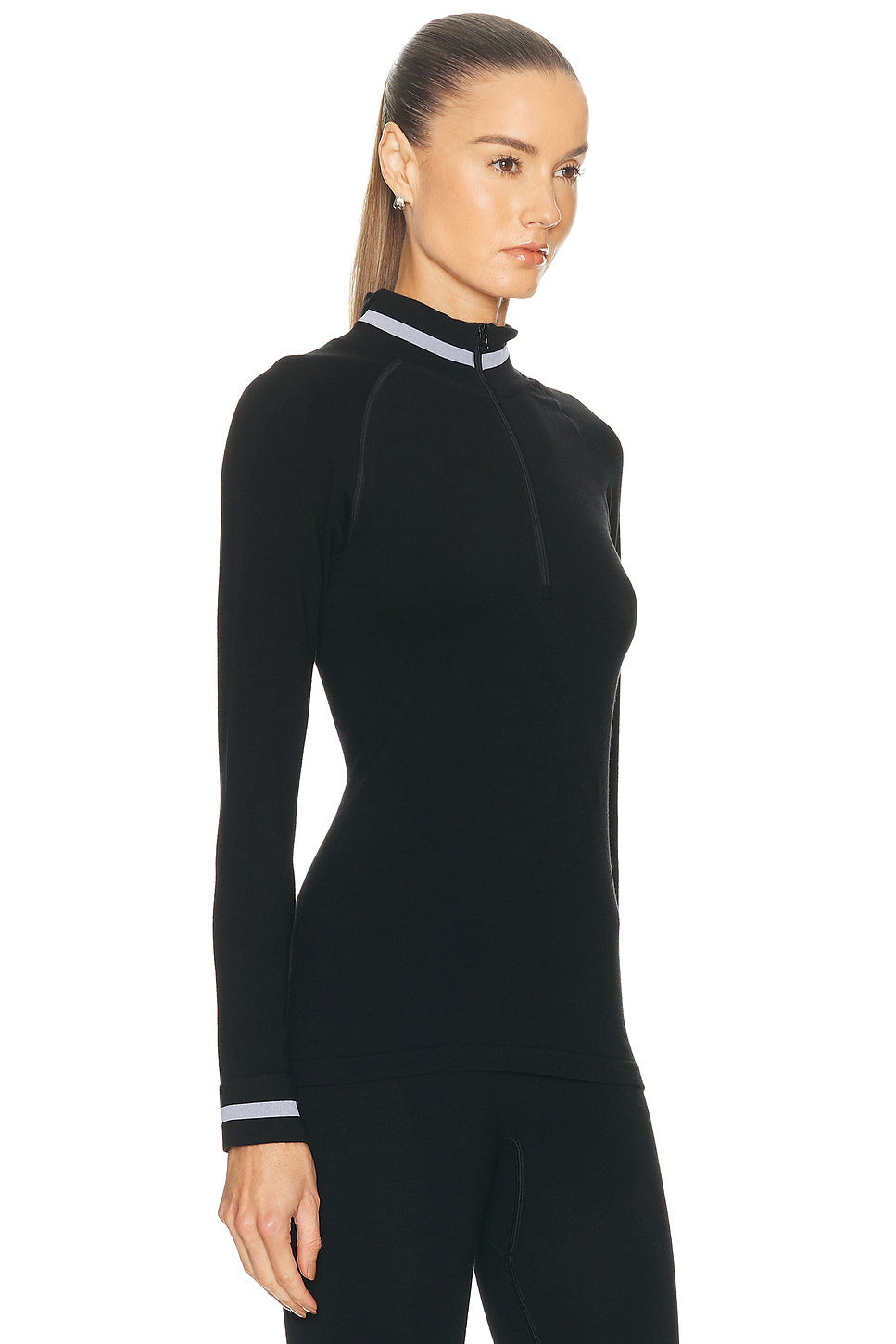 Seamless Quarter Zip Base Layer Top