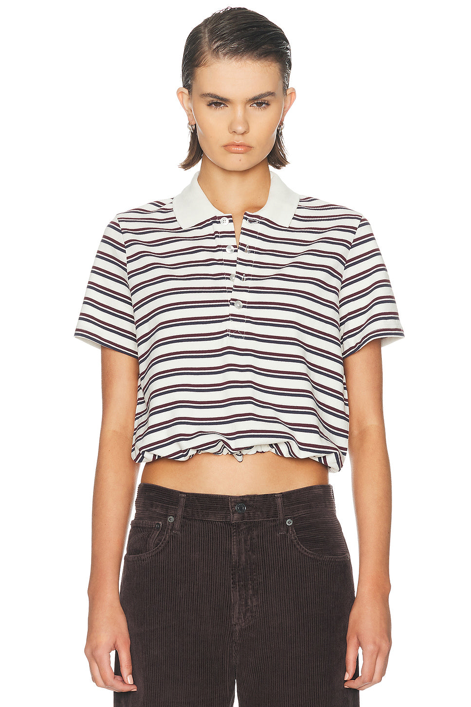 Sophie Cropped Polo Shirt