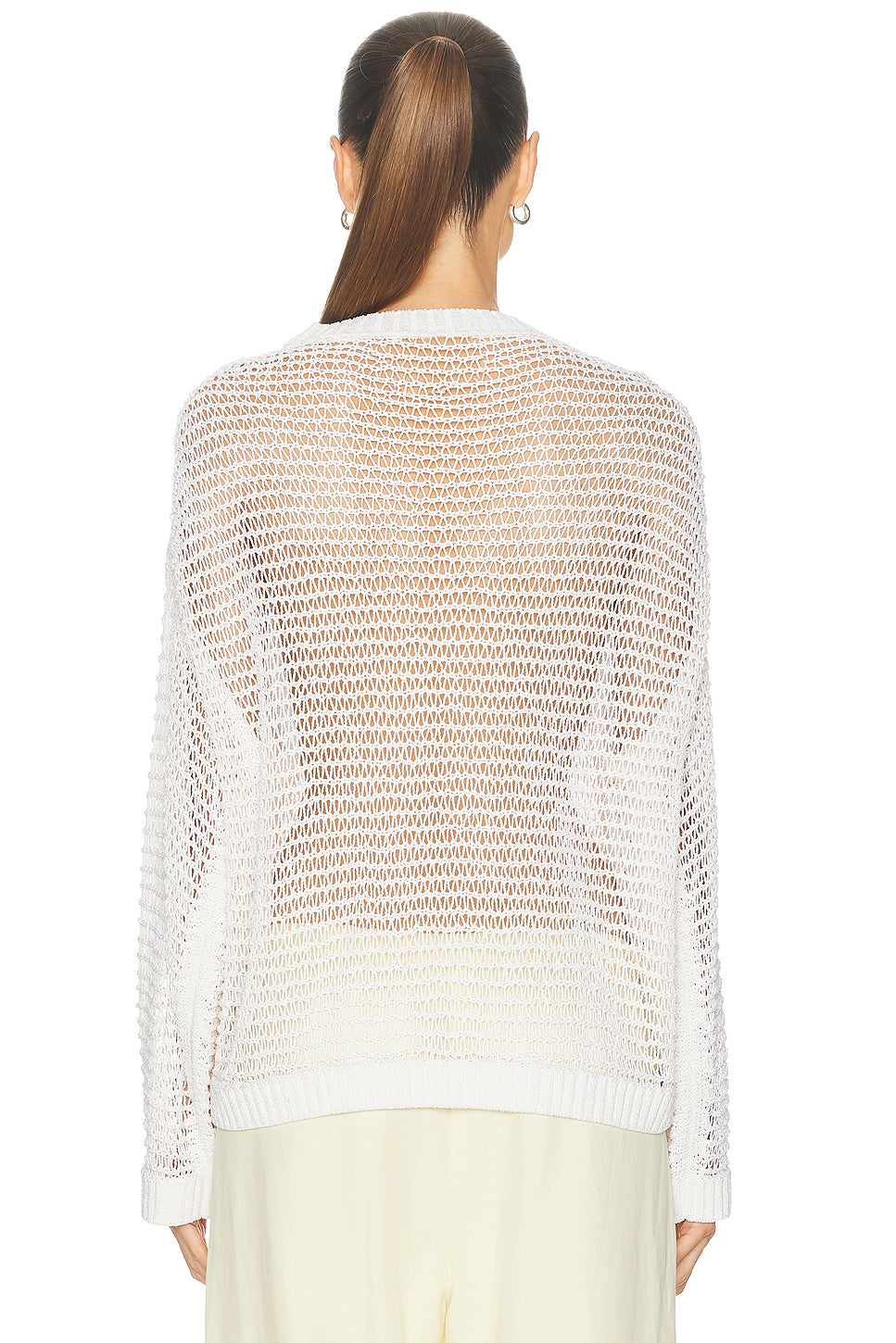 Wide Crewneck Long Sleeve Pullover Sweater