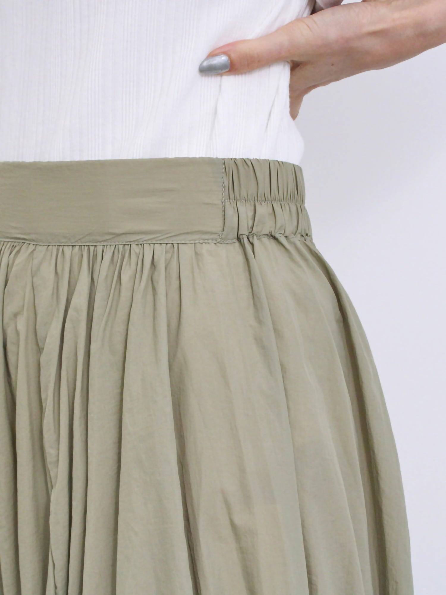 Takane Nylon Switching Drove Skirt