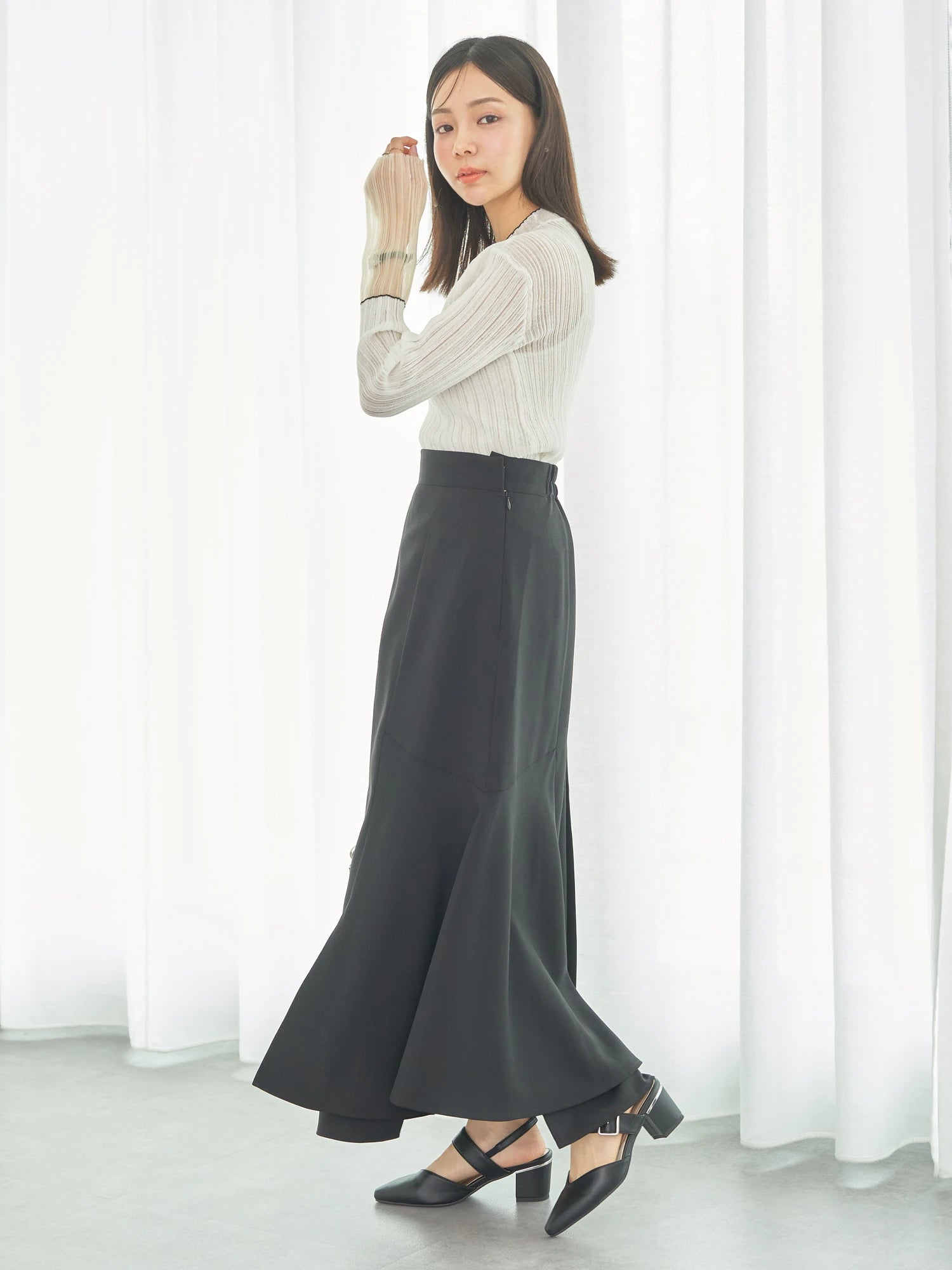 Takashi Asymmetrical Cut-Out Skirt