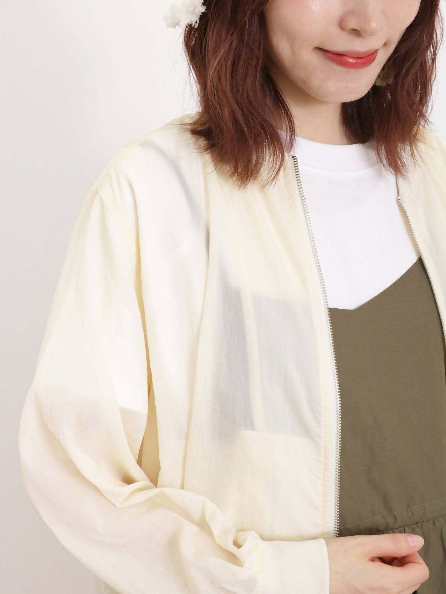 Tokihane Sheer Zip Blouson