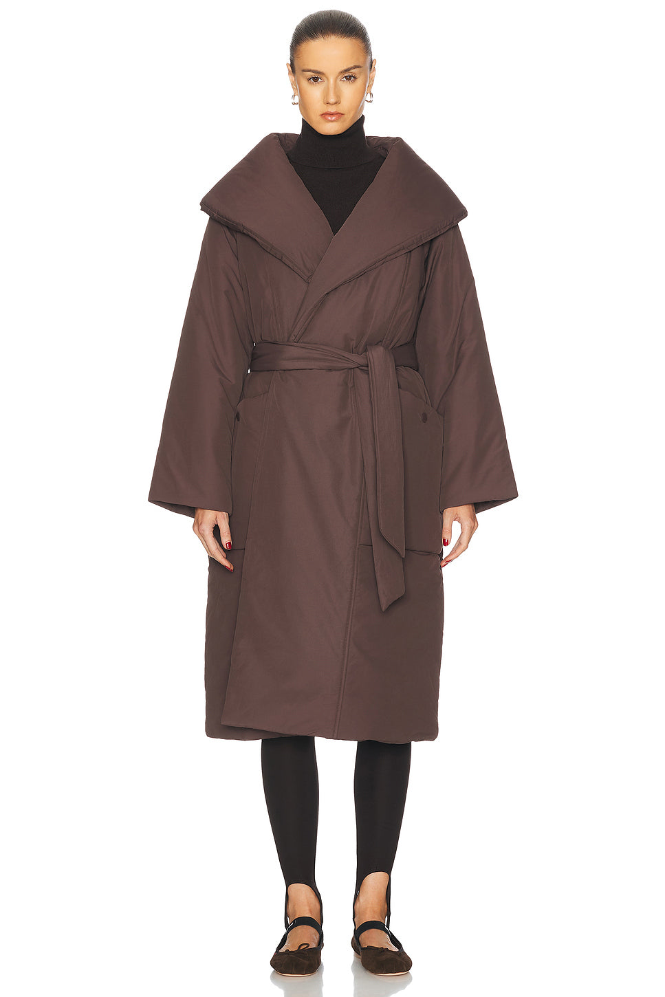 Ana Long Wrap Puffer Coat