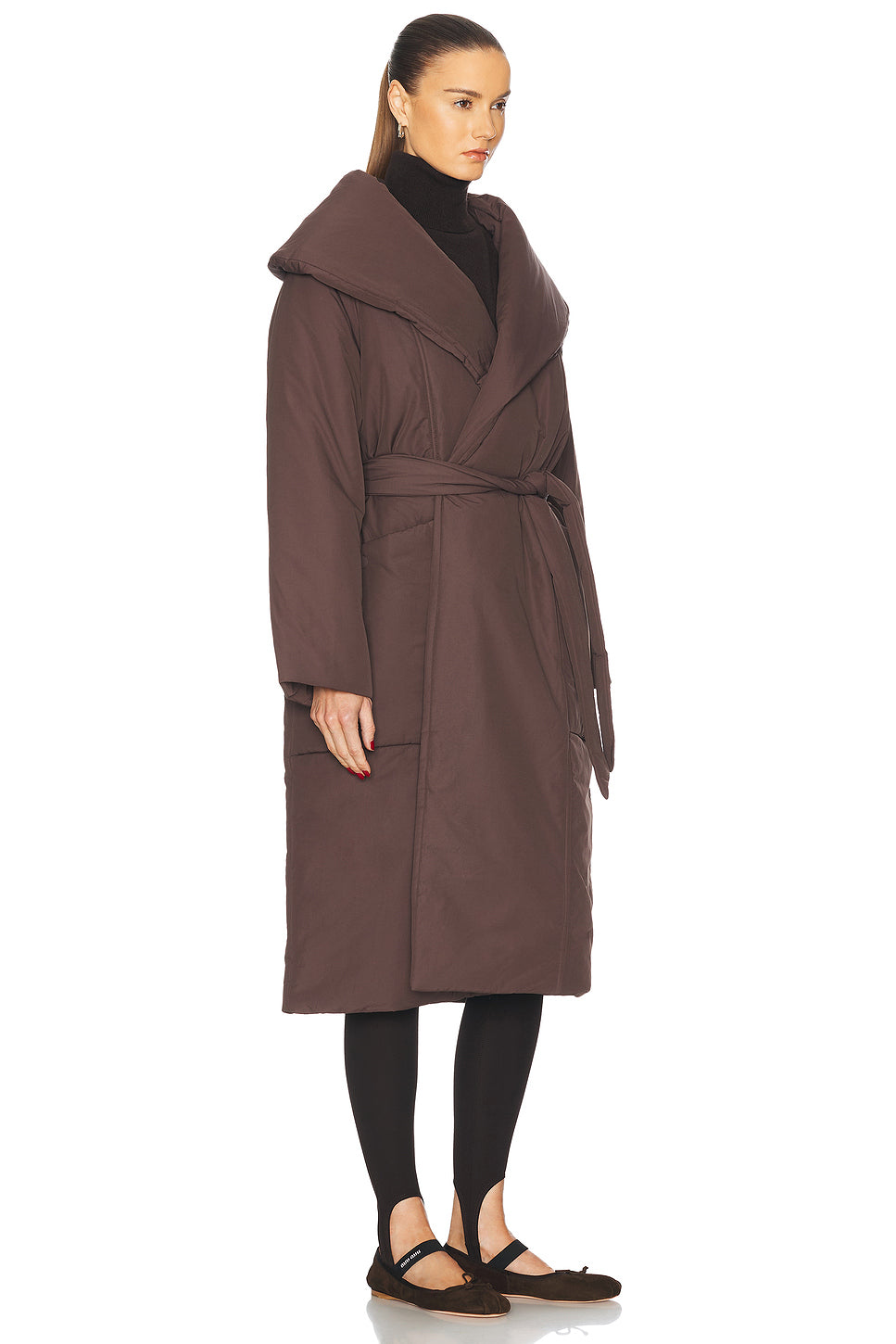 Ana Long Wrap Puffer Coat