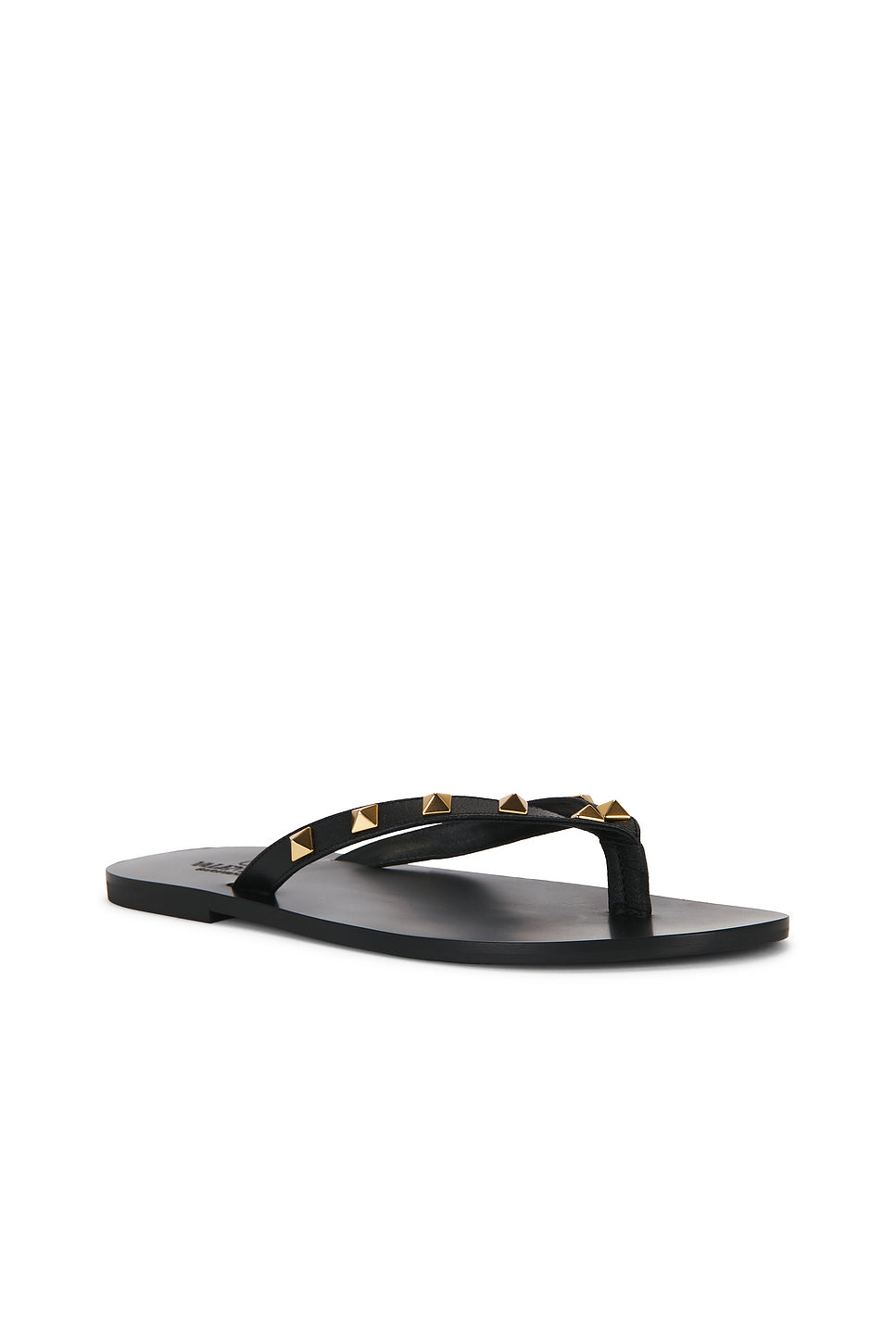 Studded Thong Sandal in Nero