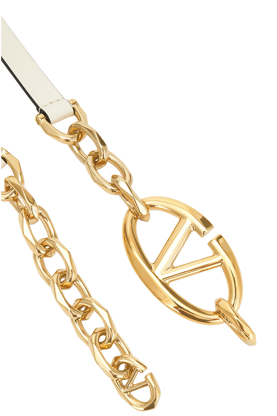 V Logo Moon Chain Belt