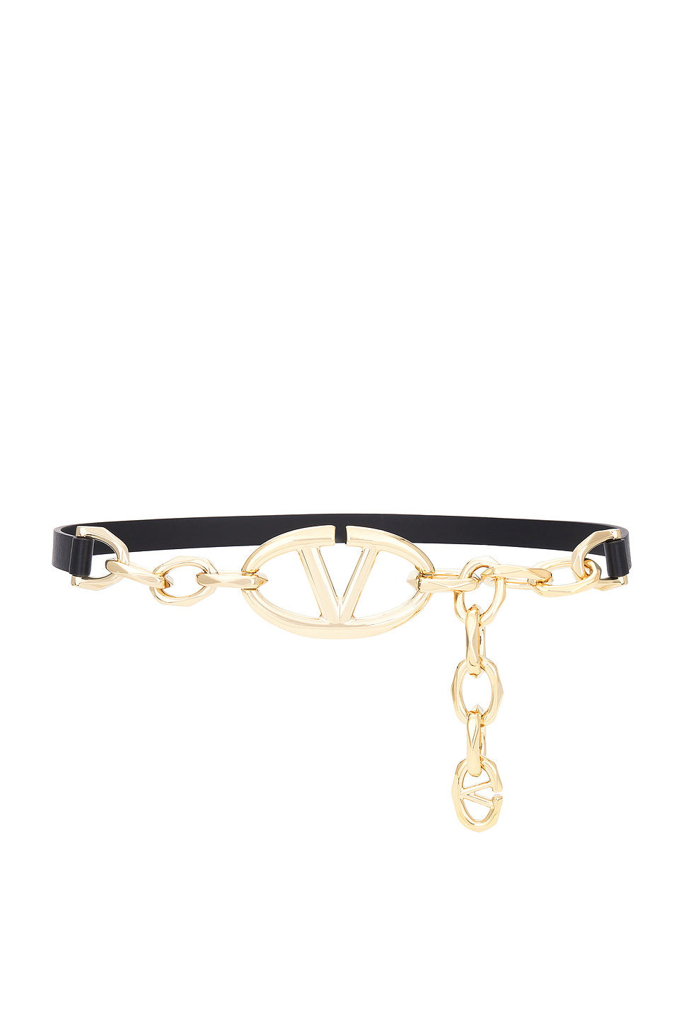 V Logo Moon Chain Belt