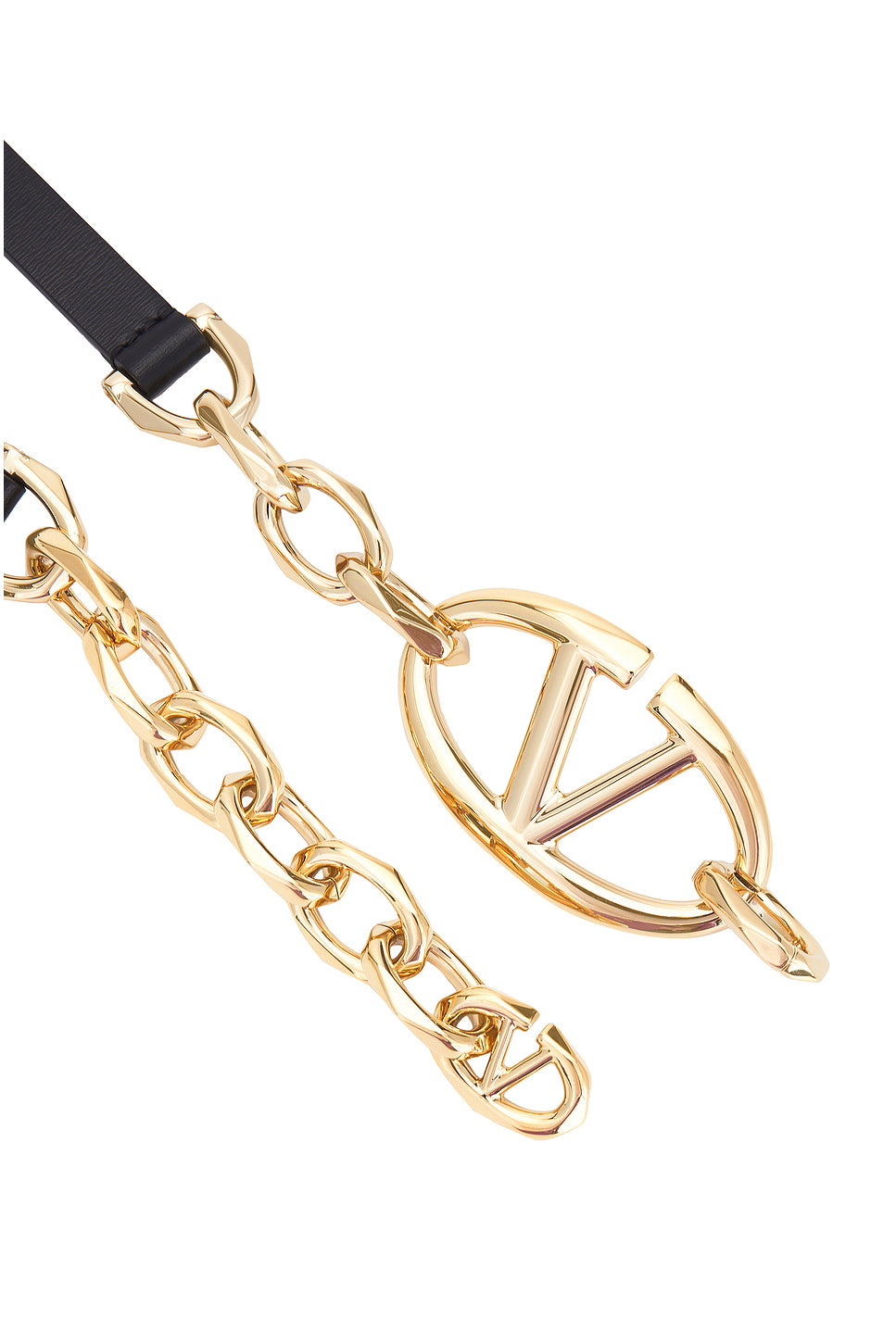 V Logo Moon Chain Belt