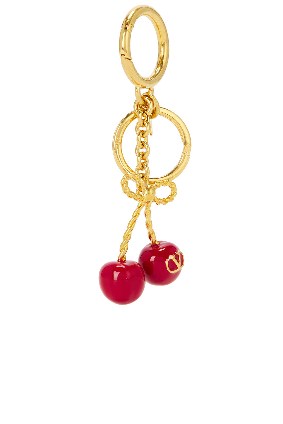V Logo Signature Keyring