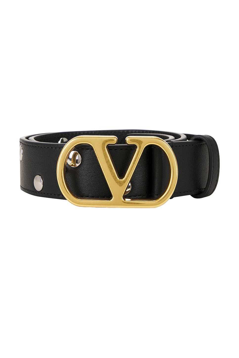 V Logo Signature Studs Belt
