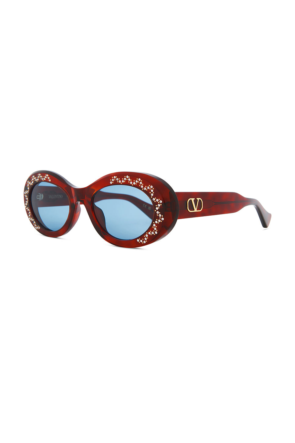 Icon V Logo Oval Sunglasses
