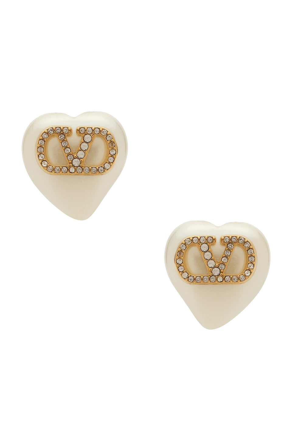 V Logo Signature Pearl Earrings
