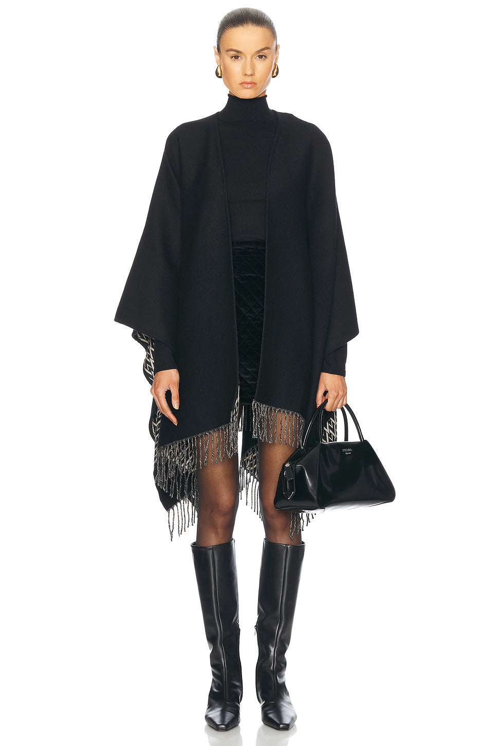 Toute La V Cashmere Poncho