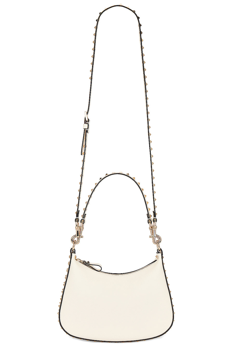 Small Rockstud Hobo Zip Top Bag