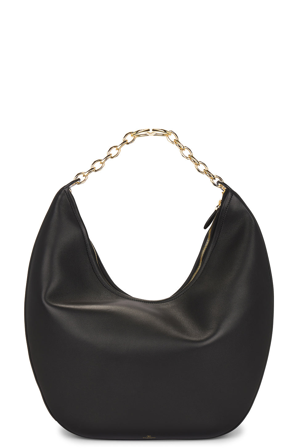 Large V Logo Moon Hobo Bag