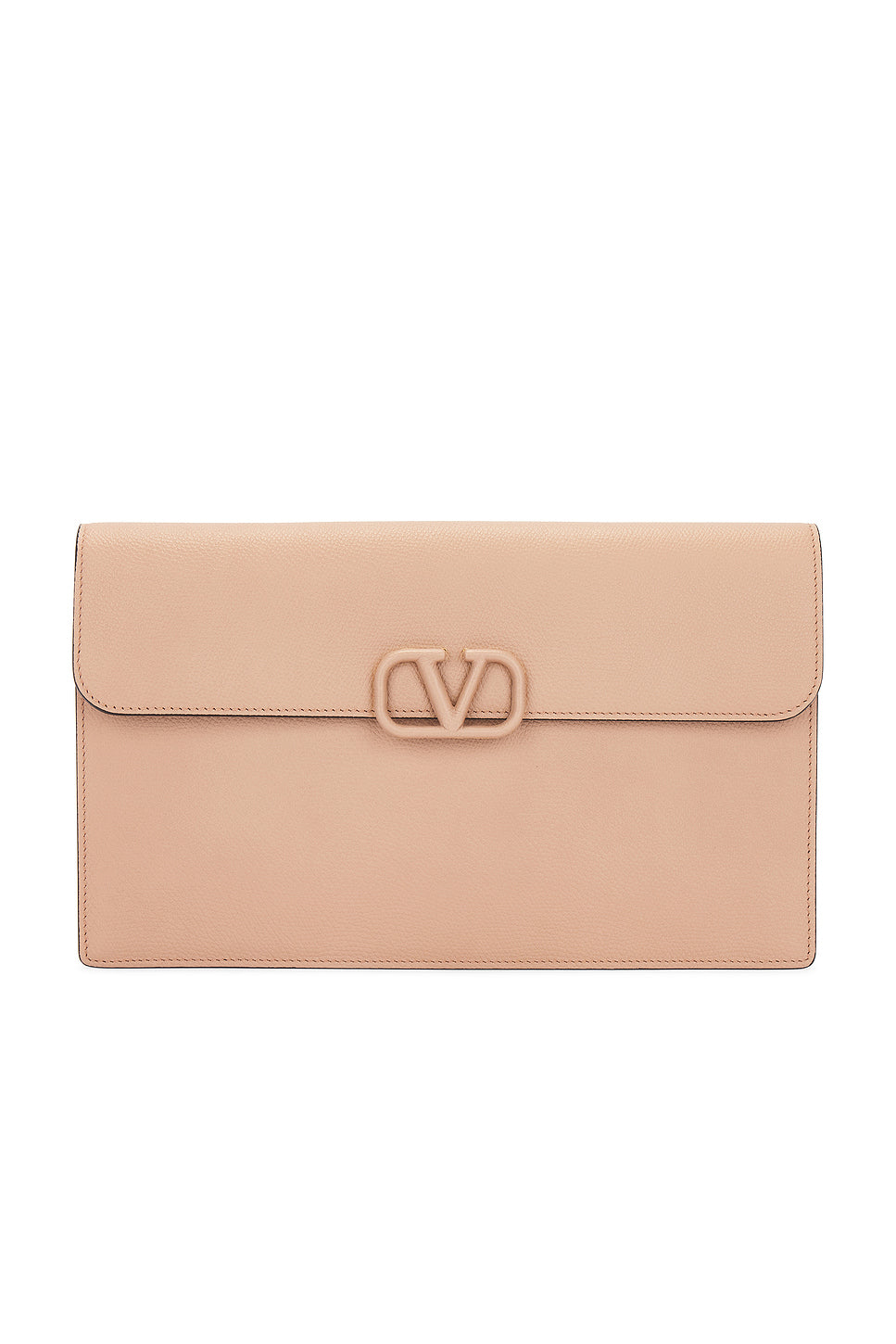 V Logo Signature Large Flat Pouch