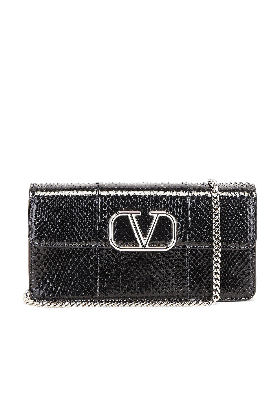 V Logo Strap Wallet