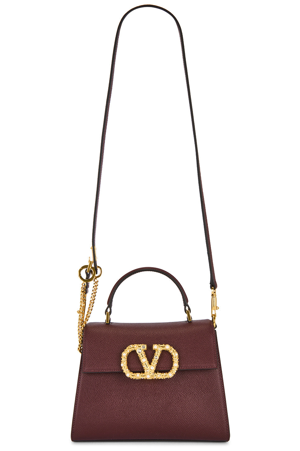 V Sling Small Top Handle Bag