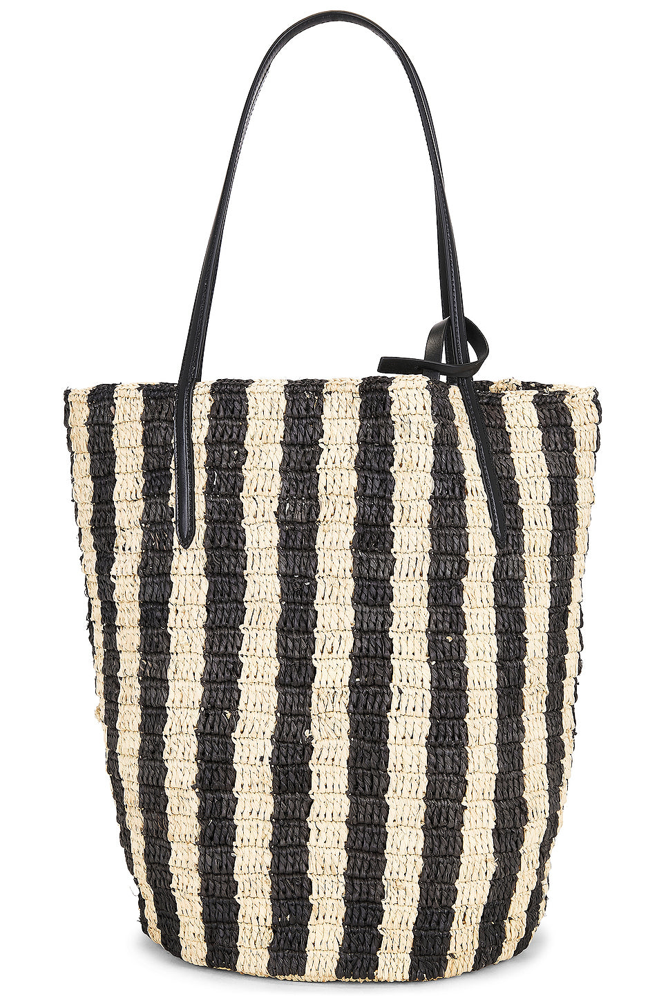 Crochet Raffia VLogo Signature Bucket Bag