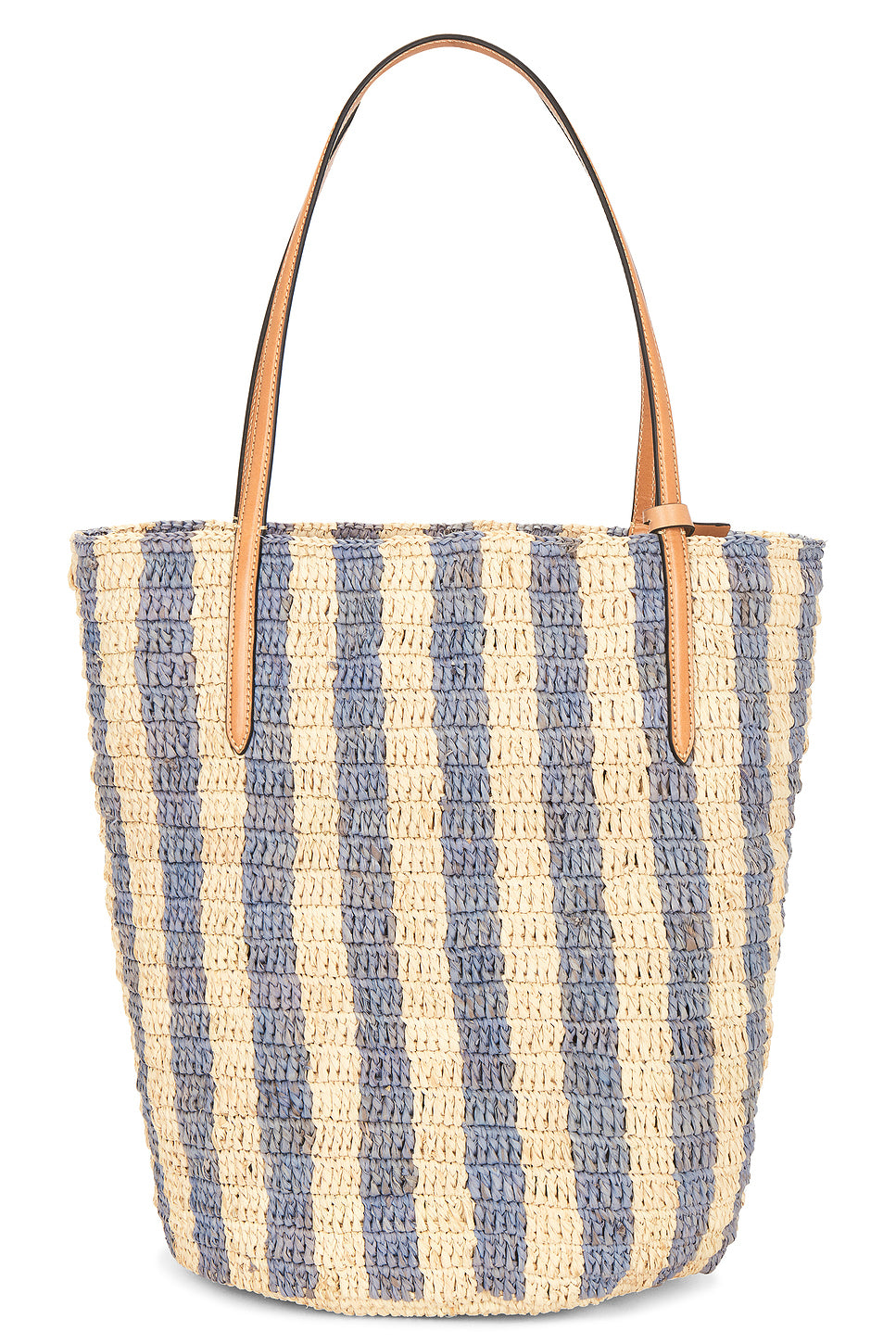 Crochet Raffia VLogo Signature Bucket Bag
