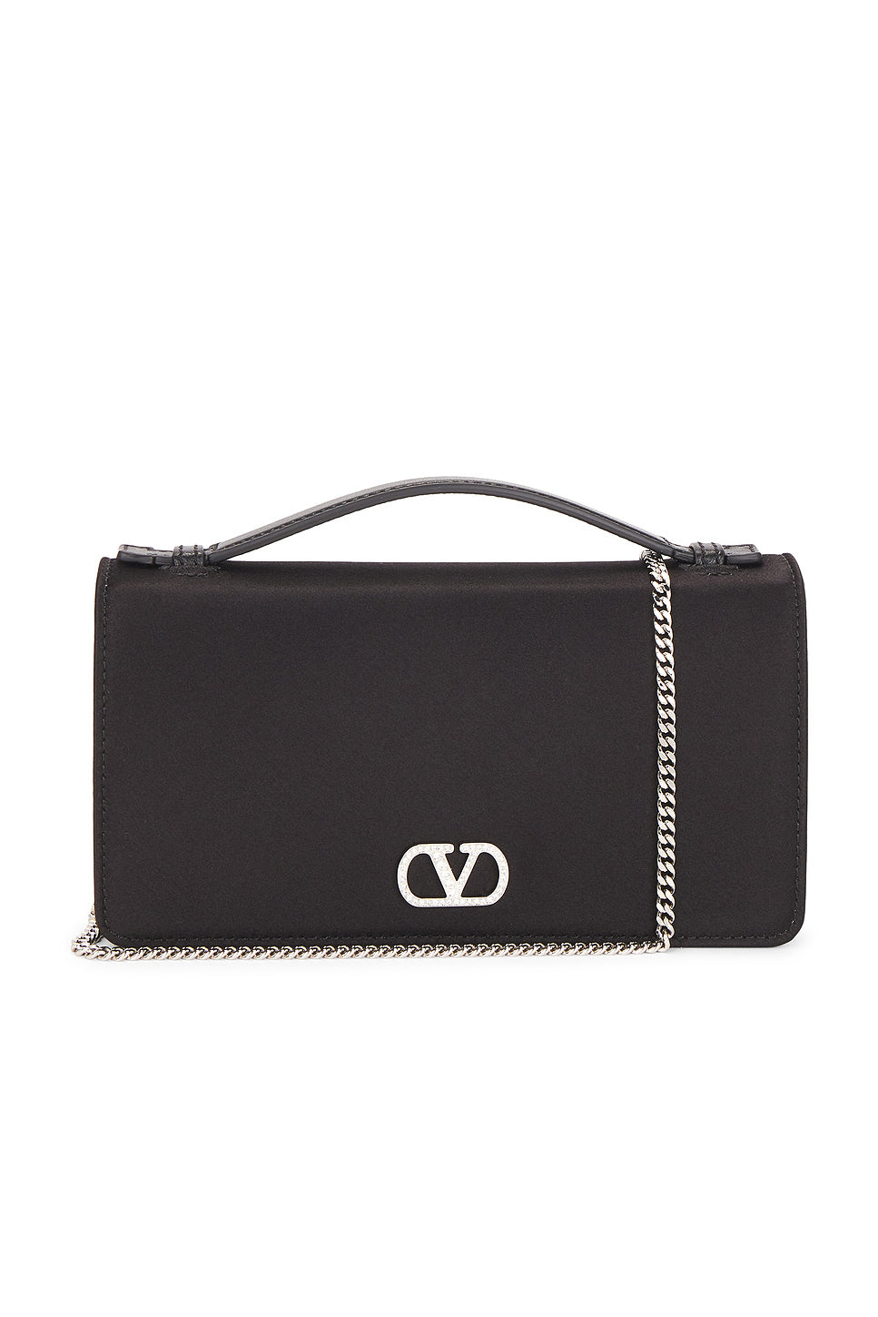 V Logo Signature Wallet With Strap