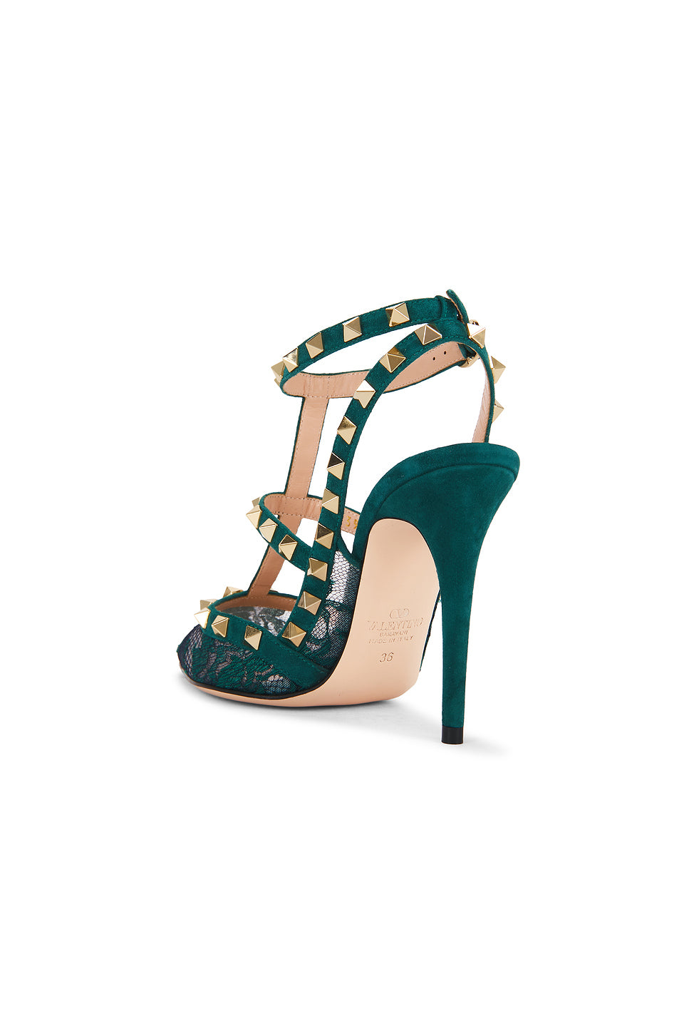 Rockstud Ankle Strap Pump