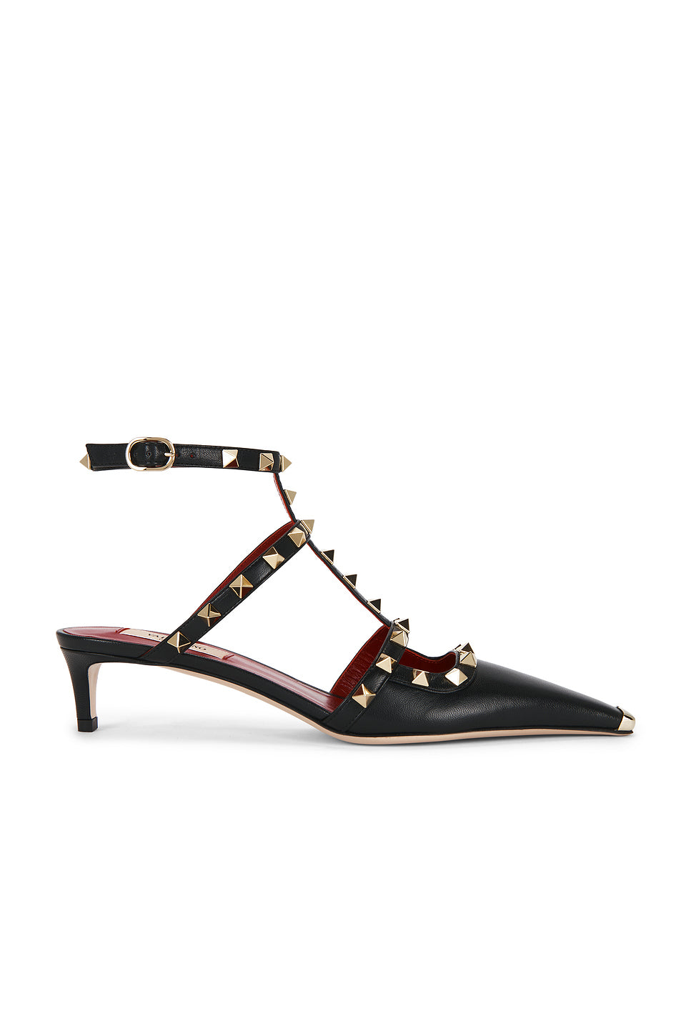 Rockstud Ankle Strap Pump