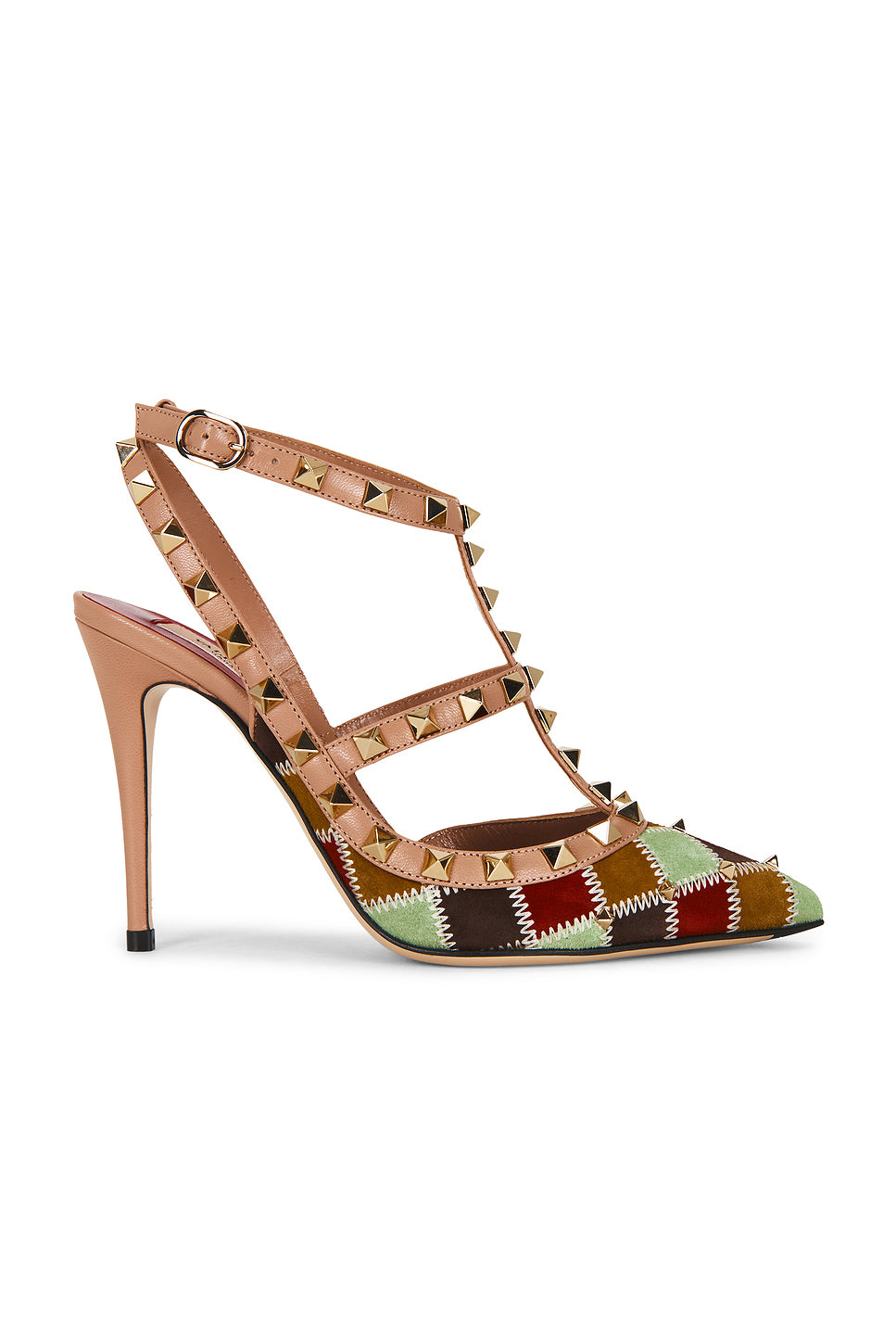 Rockstud Ankle Strap Pump