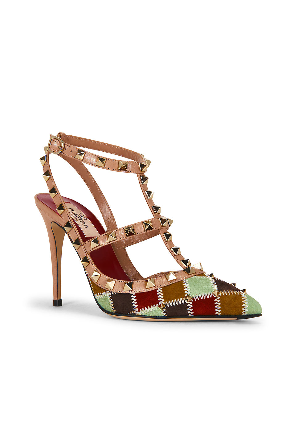 Rockstud Ankle Strap Pump