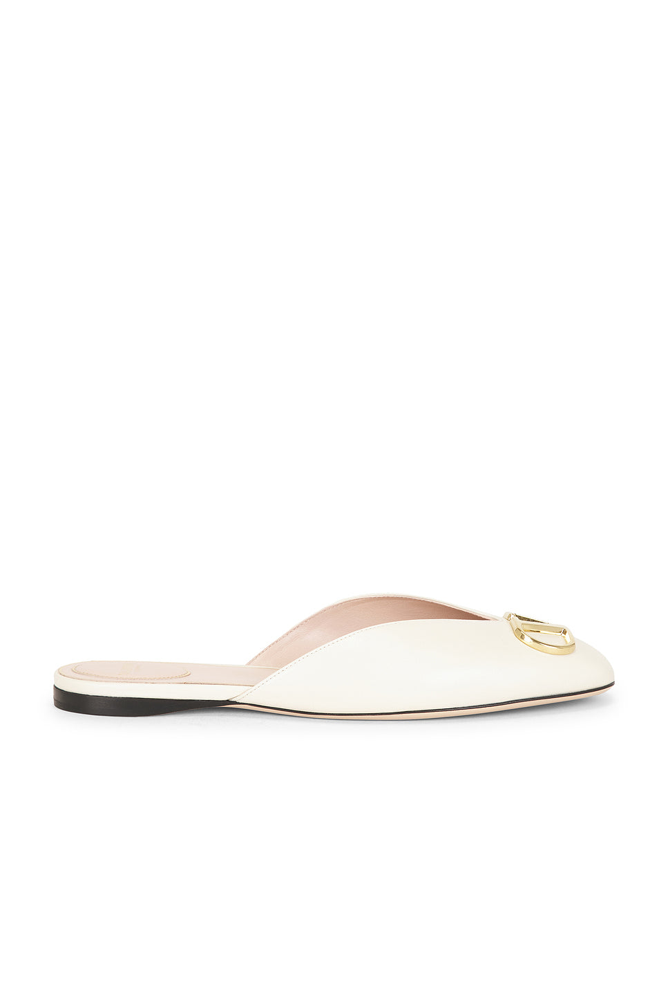 V Logo Signature Nappa Mule Flat