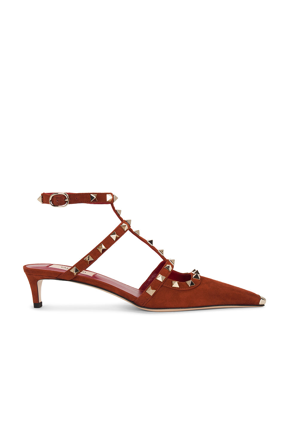 Rockstud Ankle Strap Kitten Heel