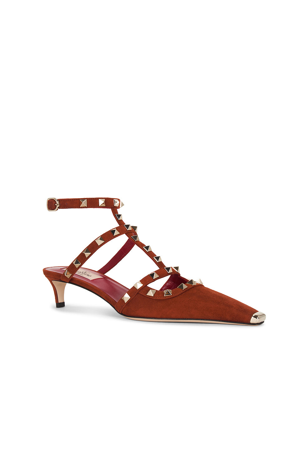 Rockstud Ankle Strap Kitten Heel