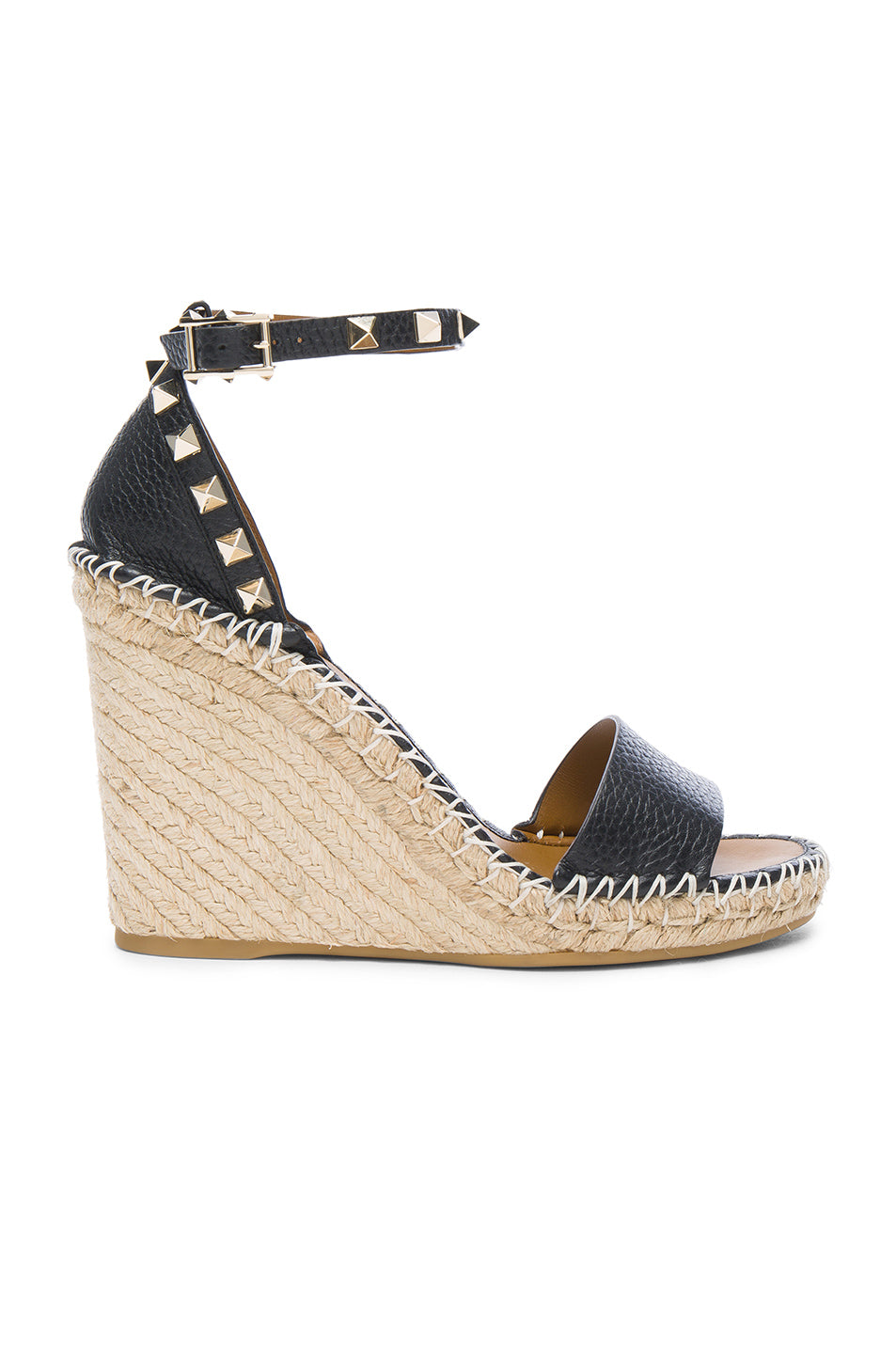 Leather Rockstud Espadrilles