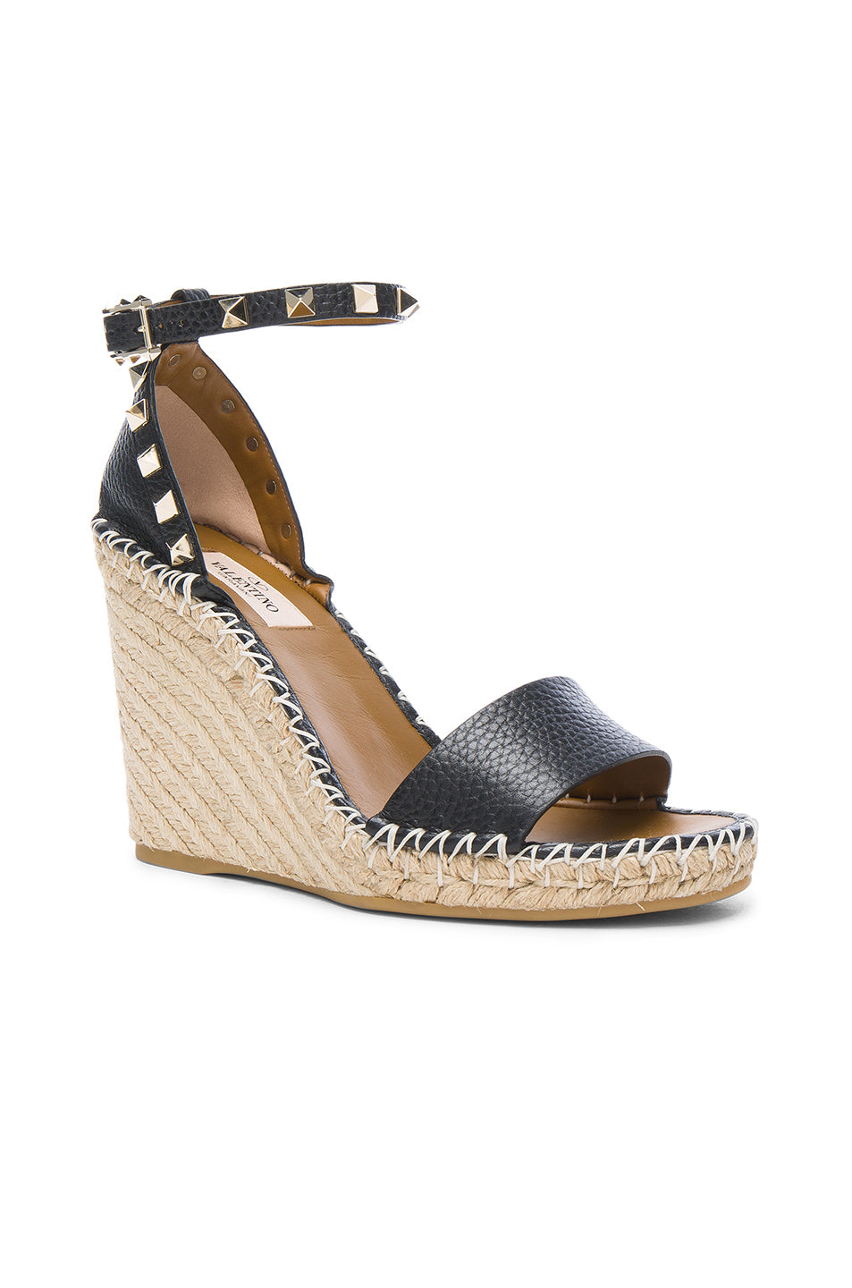 Leather Rockstud Espadrilles