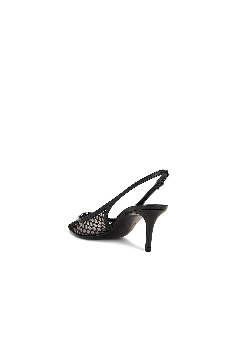 V Logo Moon Sling Back Pump