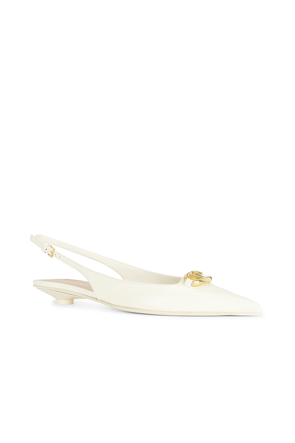 V Logo Moon Ballerina Pump