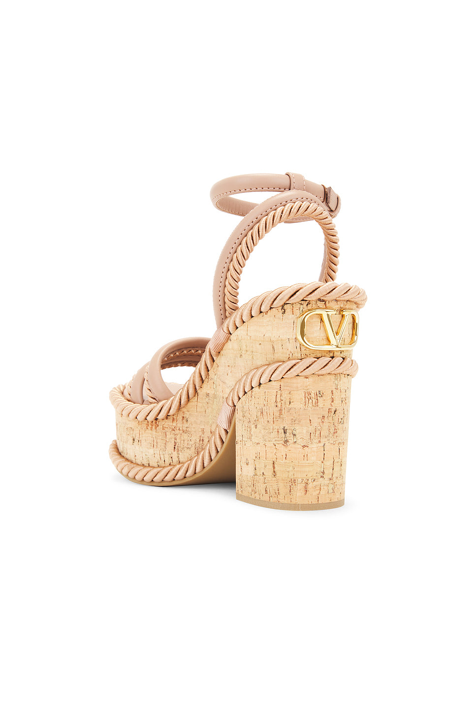 V Logo Summerblocks Espadrille Wedge Heel