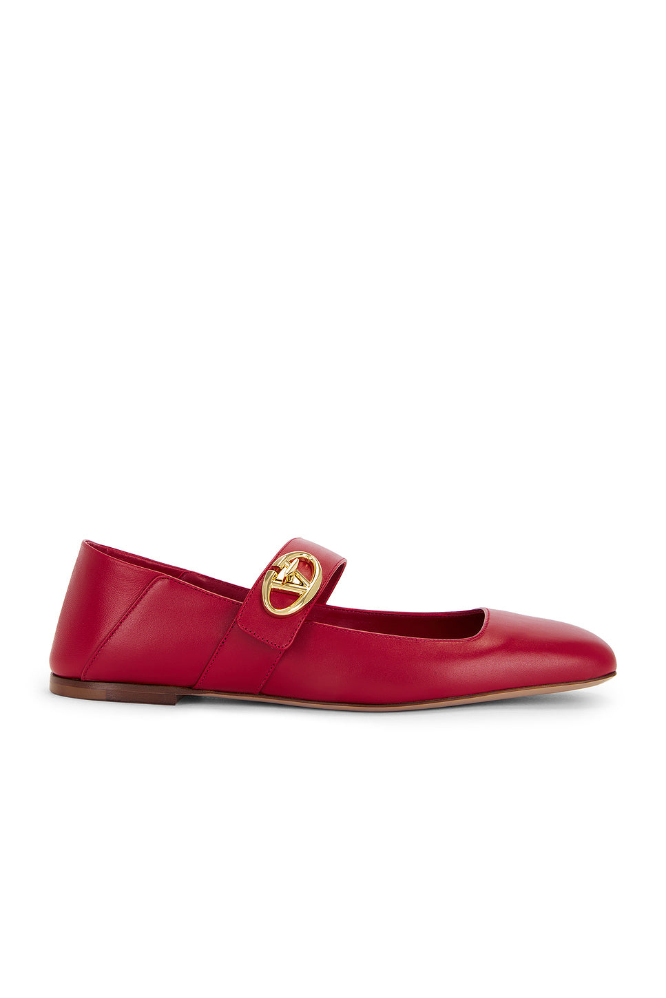 V Logo Locker Ballerina Flat