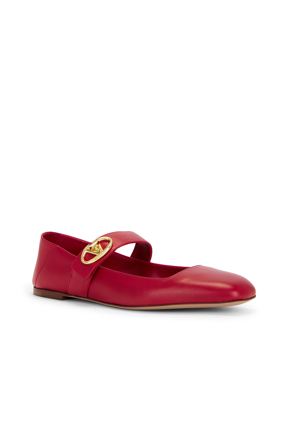 V Logo Locker Ballerina Flat