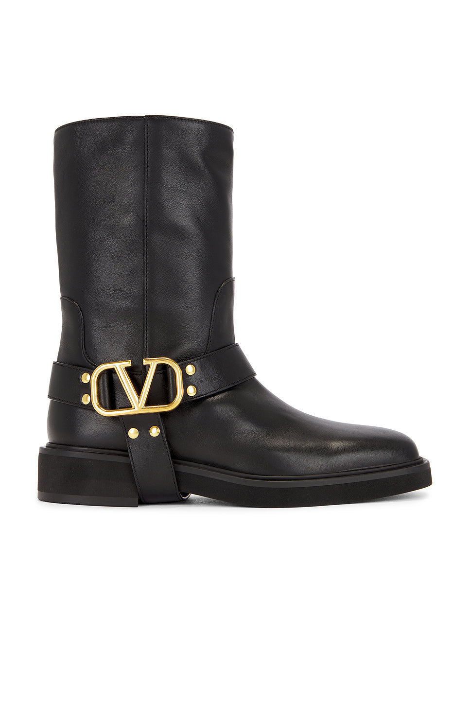 V Logo Signature Biker Boot