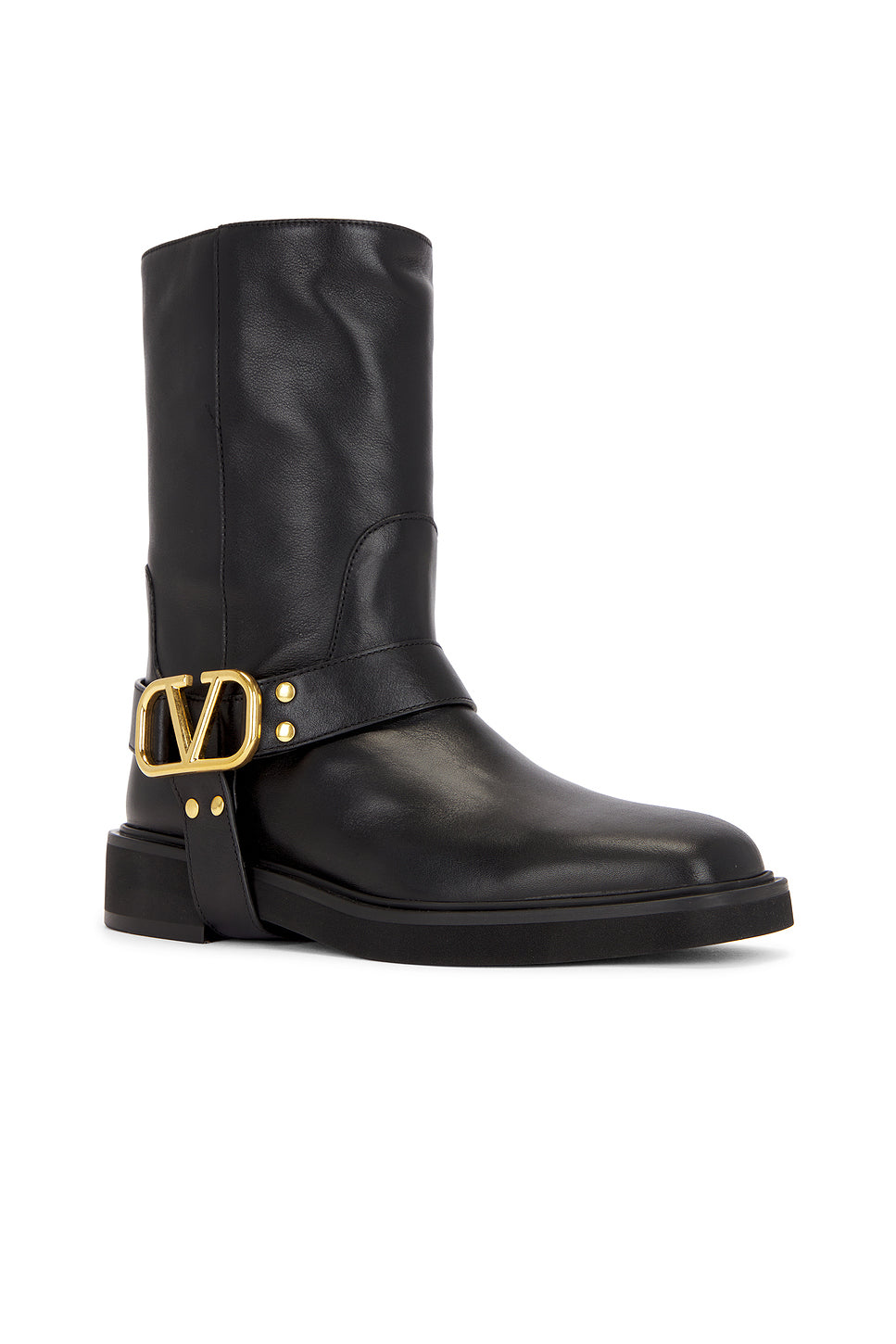 V Logo Signature Biker Boot