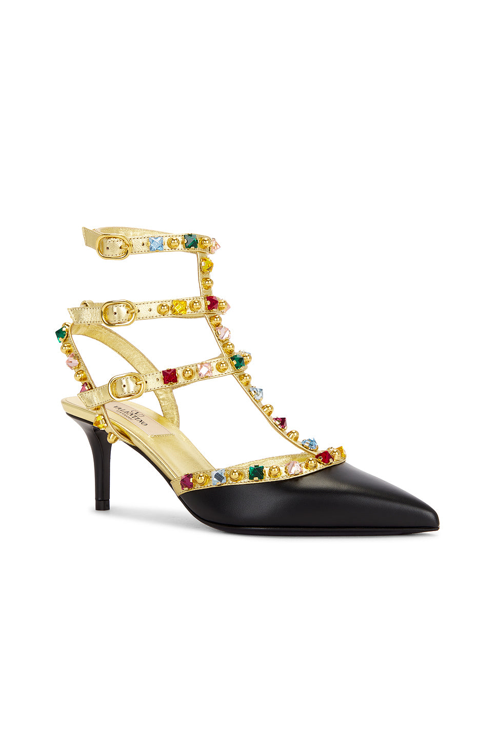 Rockstud Ankle Strap Pump