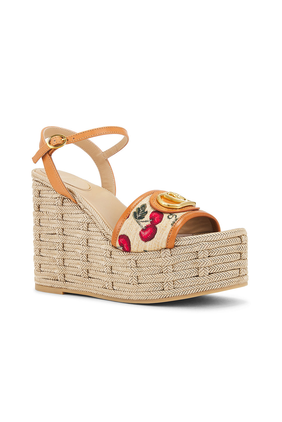 V Logo Signature Espadrilla Wedge