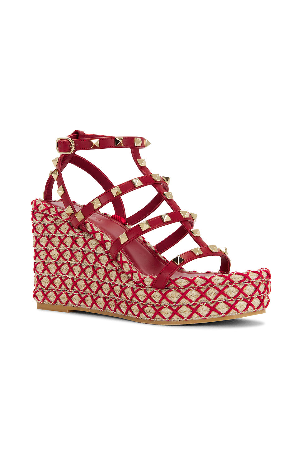Rockstud Torchon Espadrilla Wedge