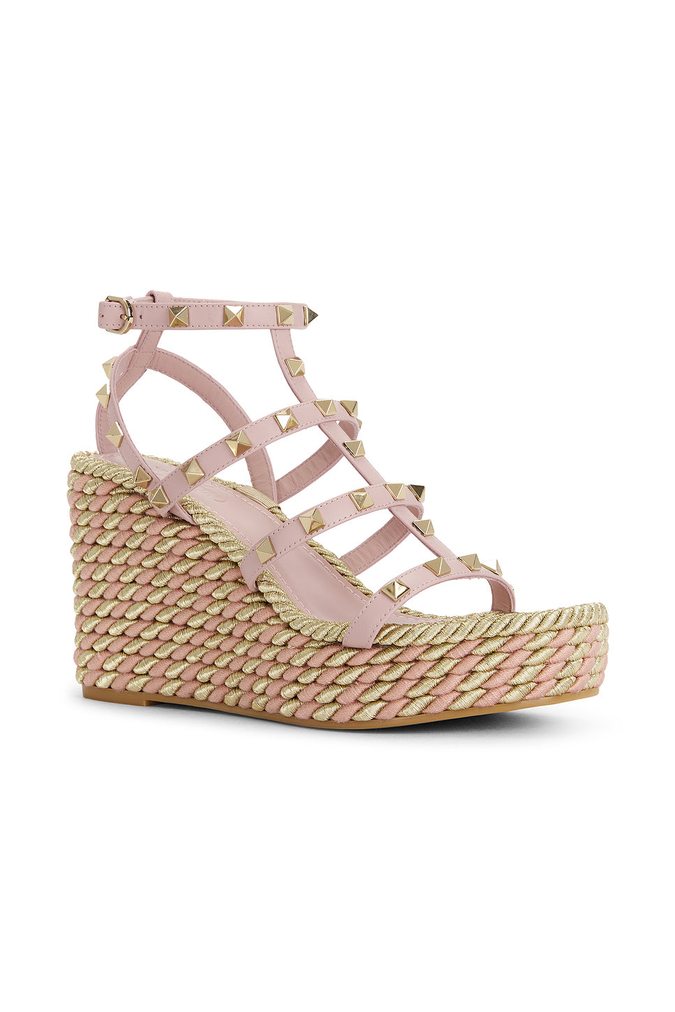 Rockstud Torchon Espadrilla Wedge
