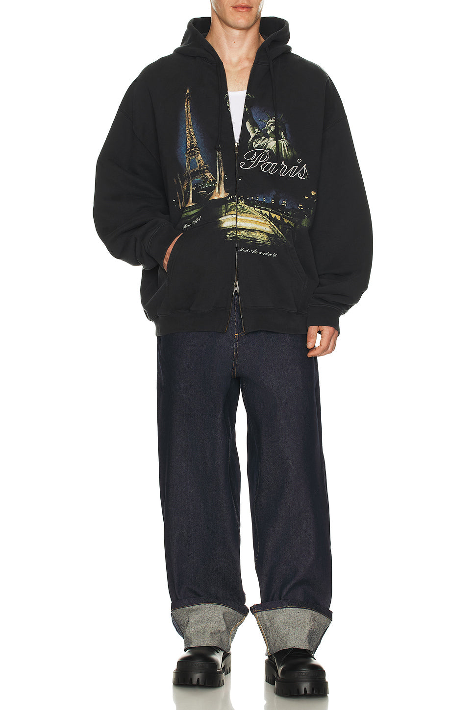 Paris Tourist Zip-Up Hoodie