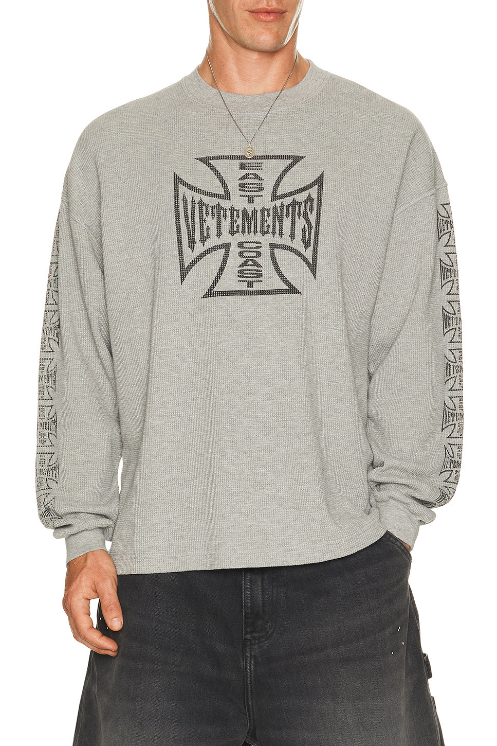 Big Biker Cross Waffle Longsleeve