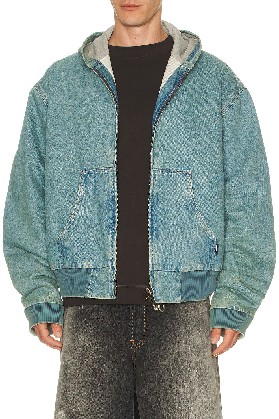 Hooded Workwear Denim Jacket