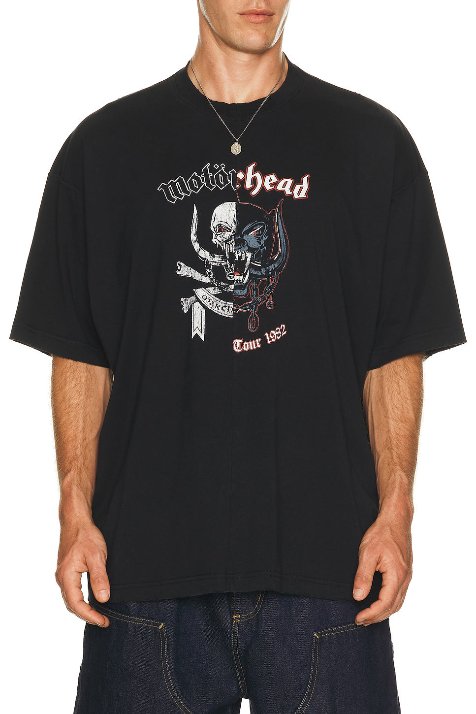 X Motorhead Double Graphic Cut-up T-shirt